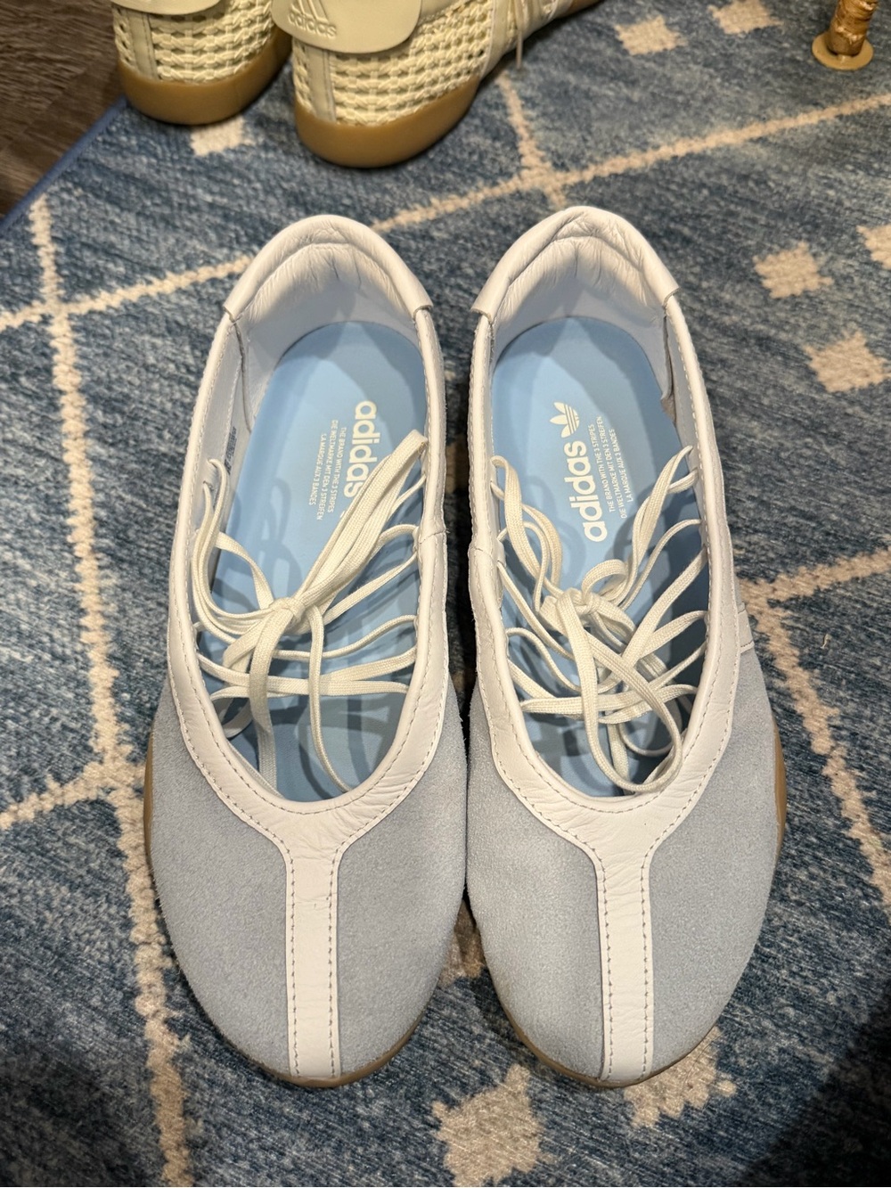 adidas Taekwondo Ballet Flats - Women’s Light Blue Ballet Sneakers